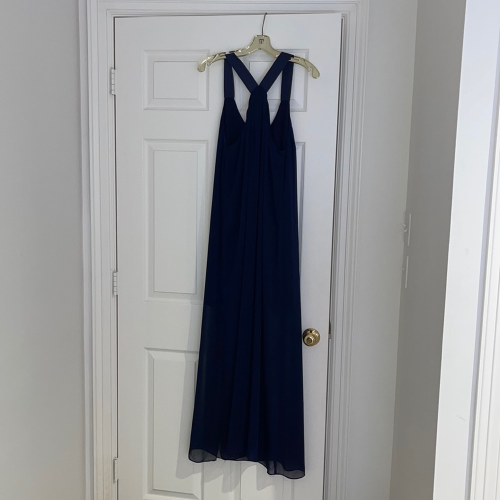 Navy size 12 chiffon beautiful light halter dress